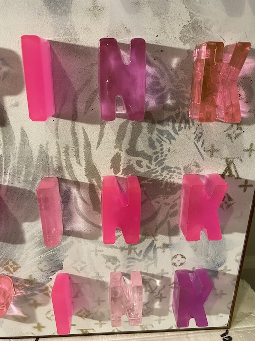 Ann Ciciani |resin letters |McAtamney Gallery and Design Store | Geraldine NZ